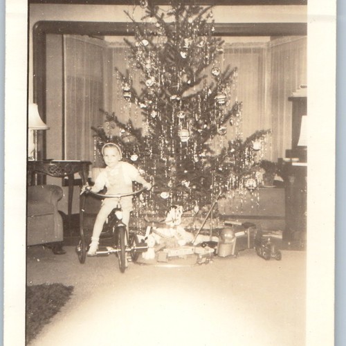 1951 christmas tree - christmas, tricycle