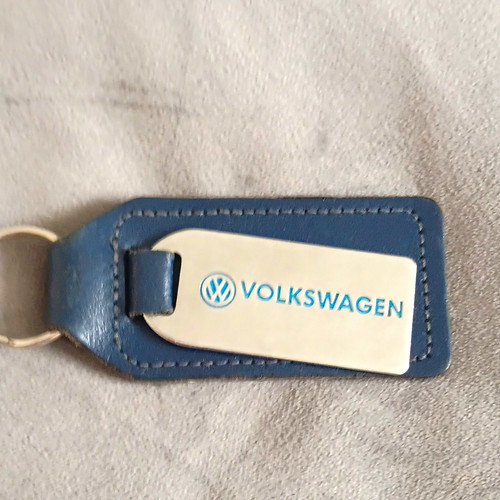 Volkswagen keyring blue - volkswagen,