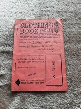   WW2 Clothing Ration Book