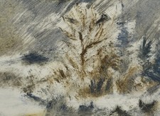 Expressive Winter Landscape | Small Painting by Walter Gutbrod