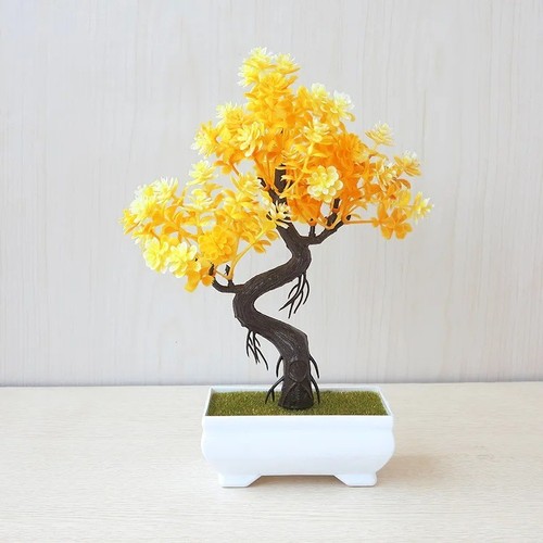 Artificial potted bonsai tree - potted,