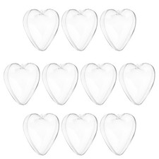 10 Pcs Clear Fillable Heart
