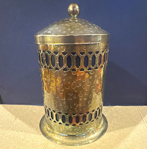 Silver metal round ice bucket - metal,