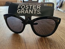 Sunglasses Ladies Black Polarised UV400 Designer Foster Grant RRP £23.99