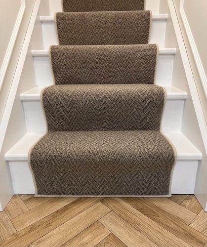 Herringbone carpet stair - herringbone,