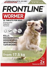 FRONTLINE WORMER - XL Worming Tablets for Dogs - 2 L/XL (over 17.5kg) 