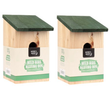 2 x BIRD NESTING NEST BOX