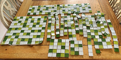 25mm green white glass - 25mm,