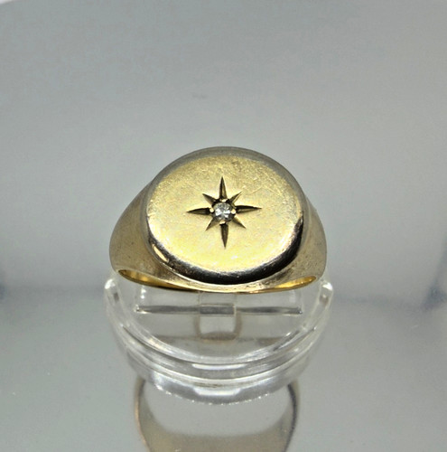 9ct gold diamond - gold, star