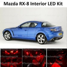 RED PREMIUM Mazda RX-8 Interior LED INTERIOR UPGRADE LIGHT KIT SET XENON