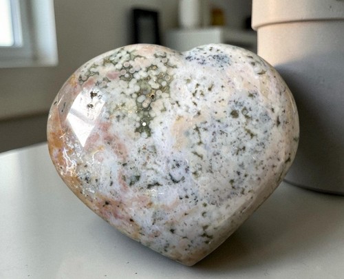 Ocean jasper heart - ocean, 80mm