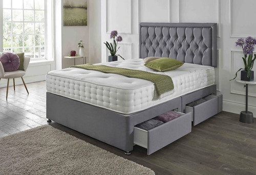 Plush divan bed set - divan, with