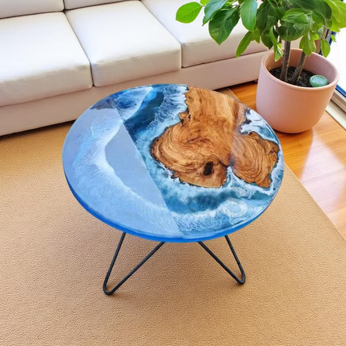 Handmade resin beach art - 15",