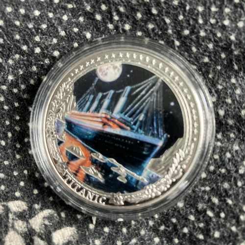 Titanic coin coloured with - coin,