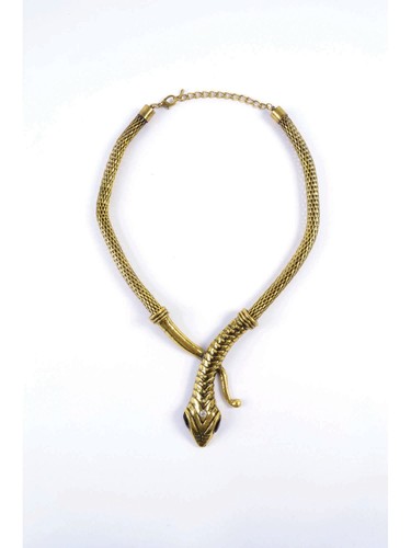 Gold snake necklace - snake, cleopatra