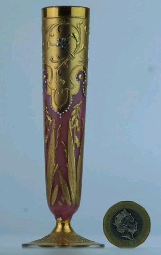 Moser marbled pink - , gilt
