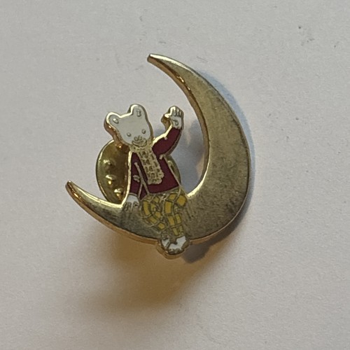 Rupert bear moon metal badge - metal, badge.