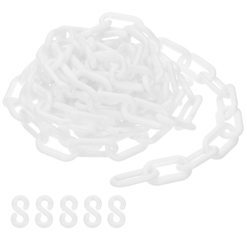 White plastic chain ft 6mm - plastic, 10