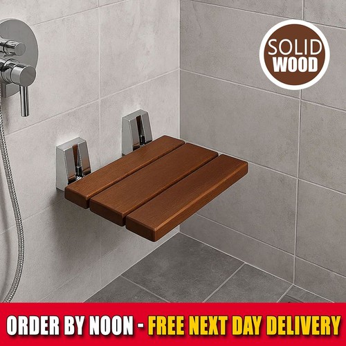Wall mounted teak shower - teak,