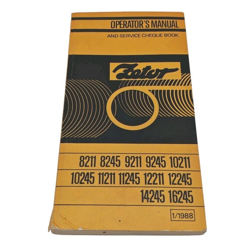 Zetor 8211 8245 9211 - , operators