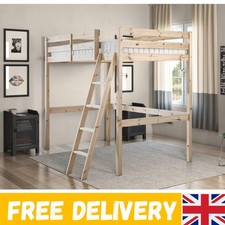 Stylish Celeste High Sleeper Bunk Bed - Double Size, Adjustable Ladder Position