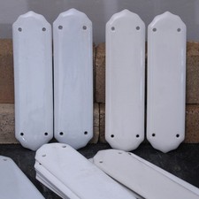 Pair of, Multiple available, White Ceramic Turn of the Century Finger Plates VGC