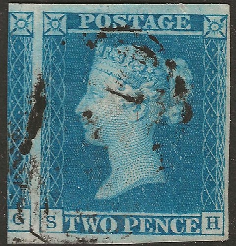 1841 two penny blue - two,