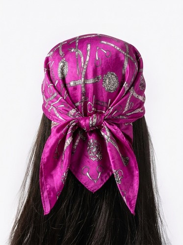 Vintage magenta pink silk - magenta,