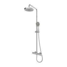 Gainsborough Premium Round Bar Mixer Shower - Dual Outlet, Large Drencher