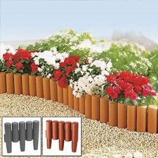 8 - 32 Pack Palisade Lawn Edge Plant Border Path Garden Edging Fencing Plastic 