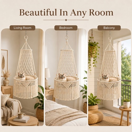 Handmade cat hammock swing - handmade, bed