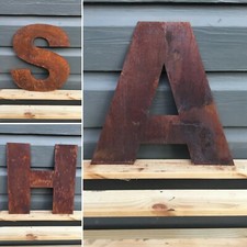 10 Inch rusty metal letters and numbers shop sign home COMBINED POSTAGE