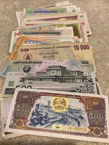 Lot 100 world banknotes - lot,