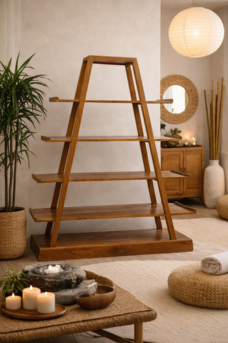 Frame bookcase solid wood - bookcase,