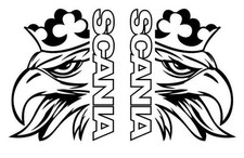 2pcs stickers car truck tractor Scania 24x30 cm various colors L + R