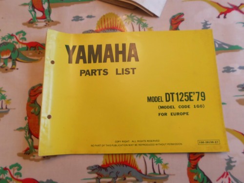 Yamaha dt125e 1979 spare - yamaha,