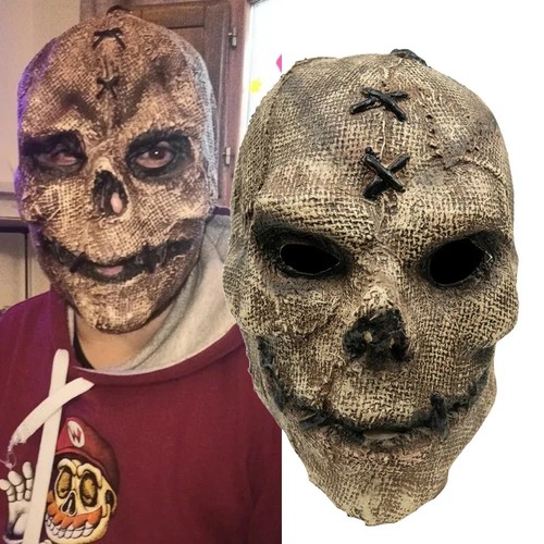 Scarecrow mask latex burlap - scarecrow,