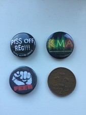Punk pin badges x 3 rare uk