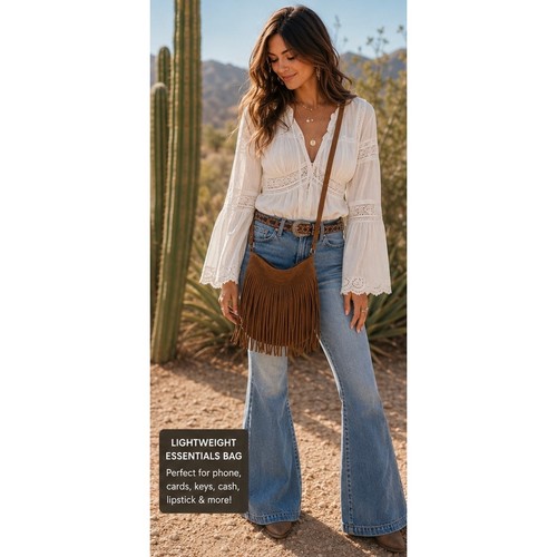 Boho fringe small - fringe, crossbody