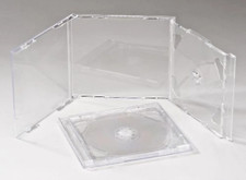 5 Double CD Jewel Case 10.4mm Standard for 2 CDs with Clear FOLD-OUT Tray HQ AAA