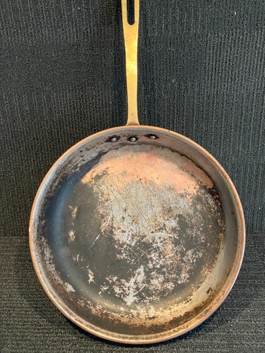 Vintage copper skillet - vintage,