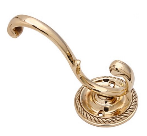 Brass double coat - brass, hook