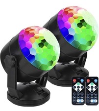 2pk Remote Control Battery Powered Portable Party Lights USB Outdoor Indoor