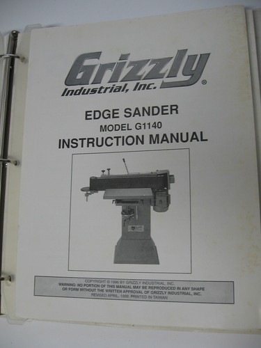 Grizzly industrial edge sander - edge,