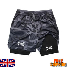 Men 2 in 1 Running Shorts Gym
