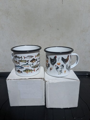 Chicken fish enamel - fish, set