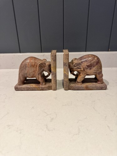 Vintage elephant bookends - elephant,
