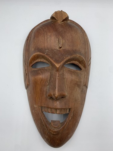 Carved wooden mask - mask,