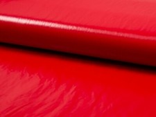 Minerva Creased PU Vinyl Fabric Red - per metre