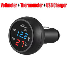 USB Car Charger DC 12V-24V LED